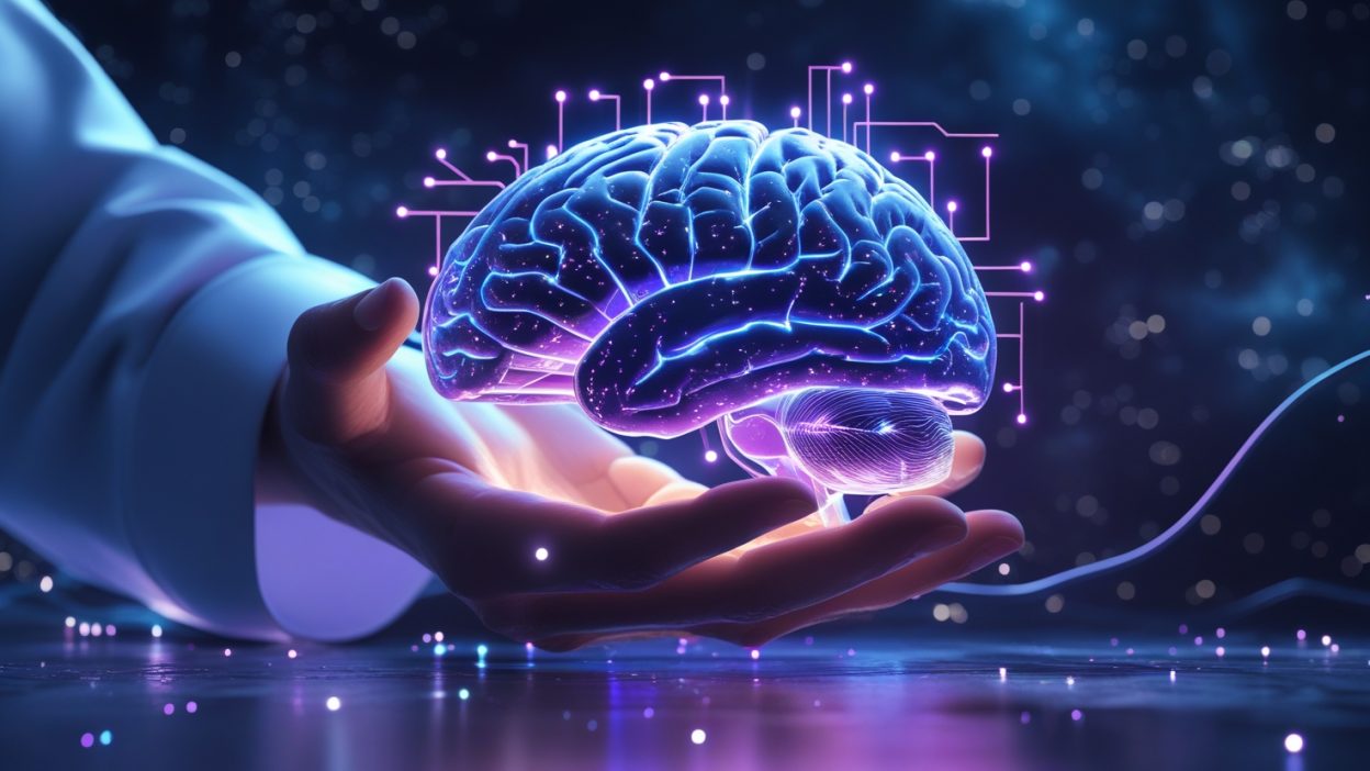 Leonardo Phoenix 10 Futuristic digital artwork of a human hand 1